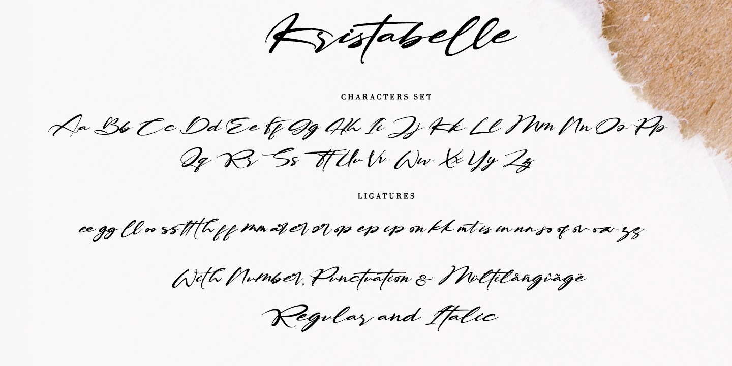 Example font Kristabelle #3
